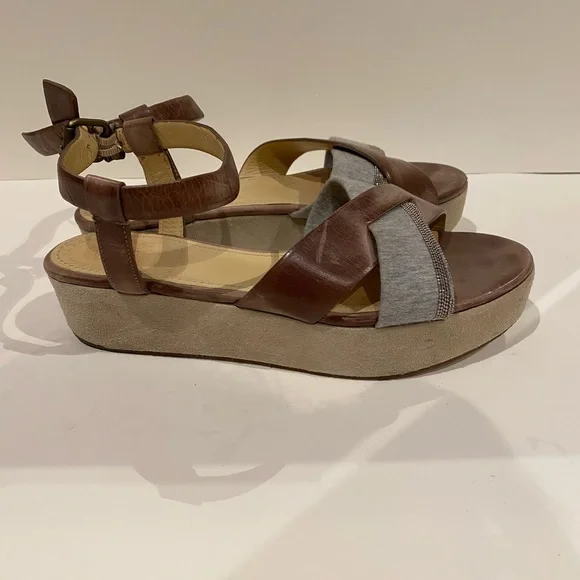 Brunello Cucinelli Leather Women's Sandals - Picture 2 of 6